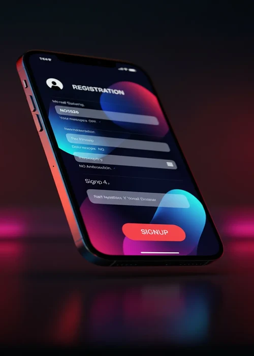 A user completing their profile on the Lucky Mister Casino registration page, showing input fields for personal details and verification steps.
